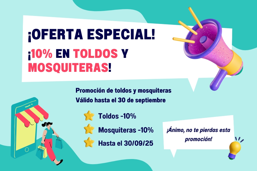 10% en toldos y mosquiteras